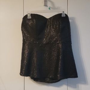 Strapless sequin top